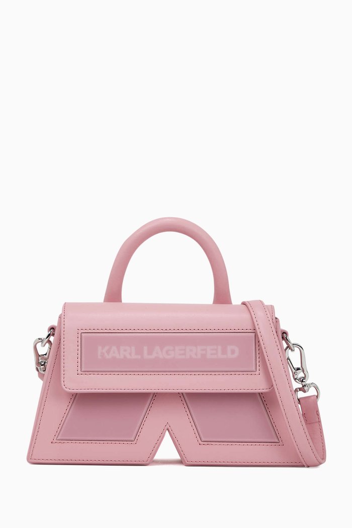 

Small Icon K Crossbody Bag in Leather, Pink