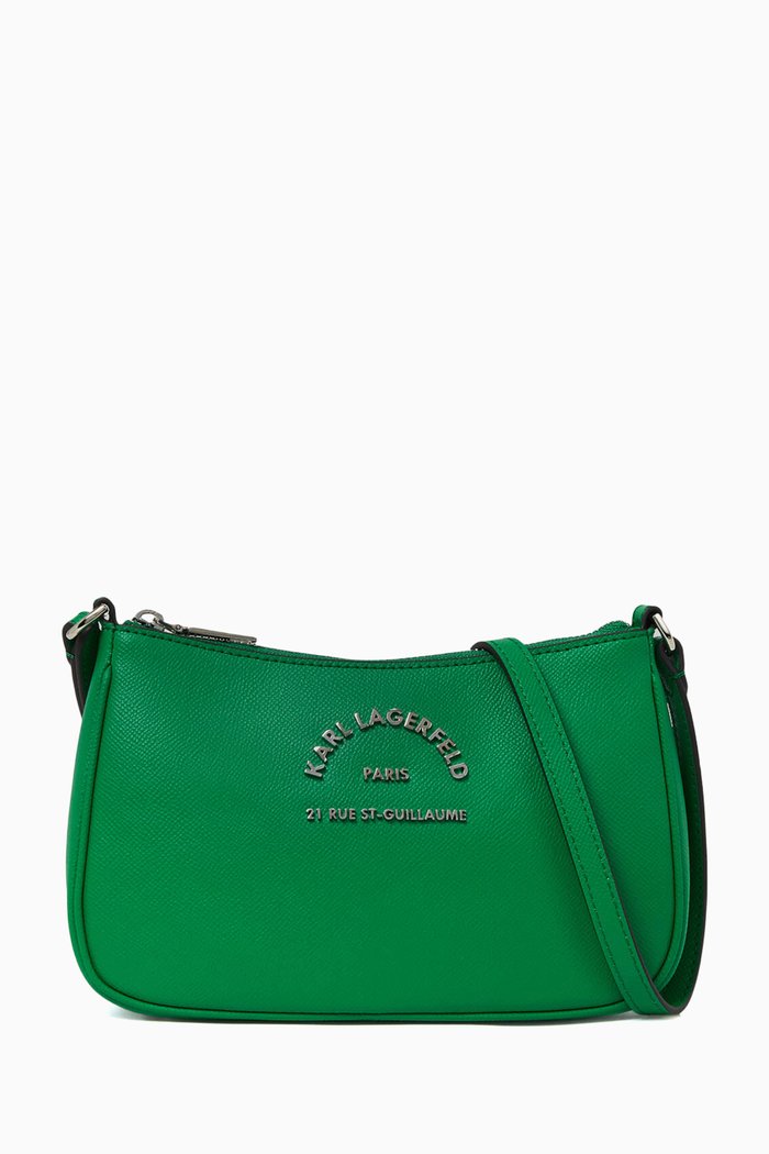 Rue St-Guillaume Crossbody Bag in Faux Leather, Green