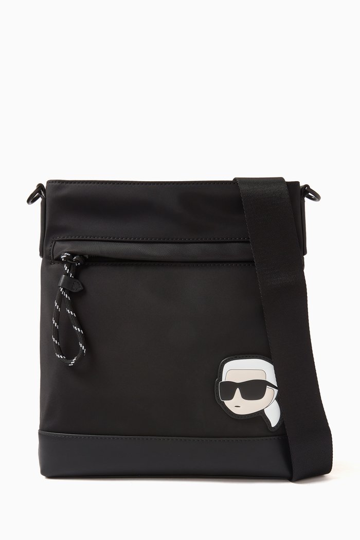 

K/Ikonik Crossbody Bag in Recycled Polyamide, Black