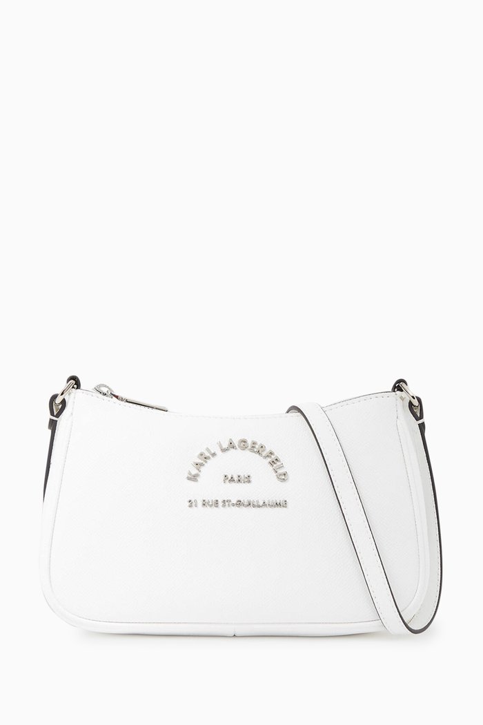 Rue St-Guillaume Crossbody Bag in Faux Leather, White