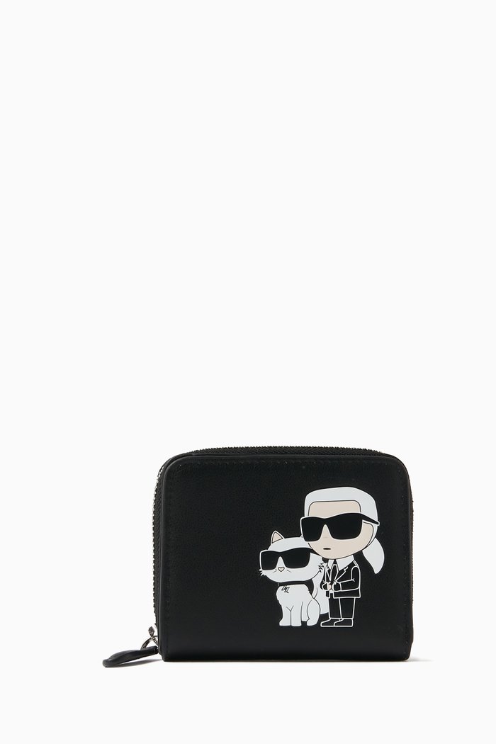 K/Ikonik 2.0 Small Wallet in Leather, Black