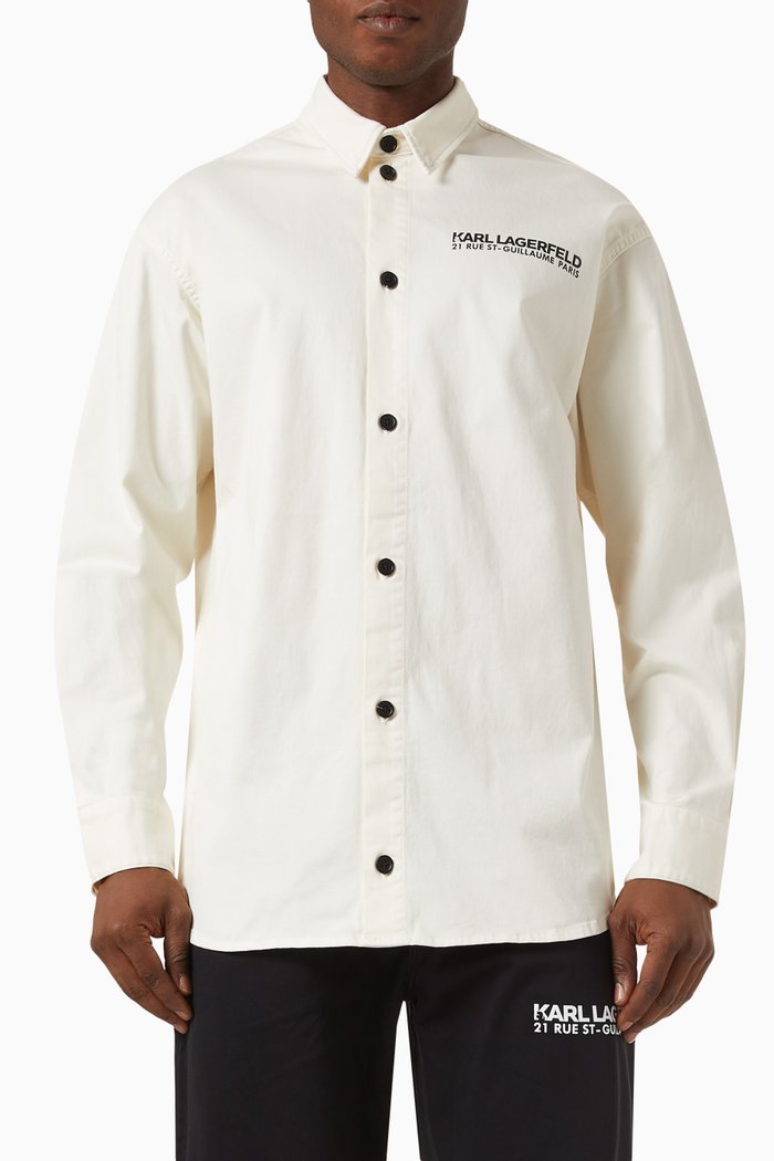 

Logo Shirt in Cotton, White
