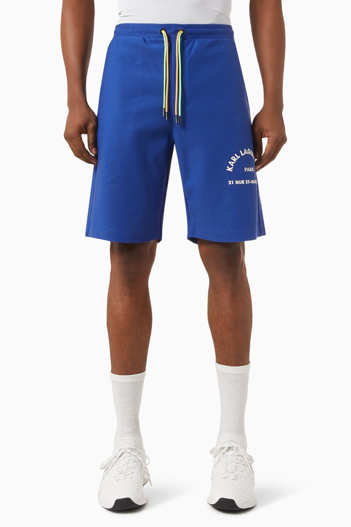 

Logo Shorts in Cotton Jersey, Blue