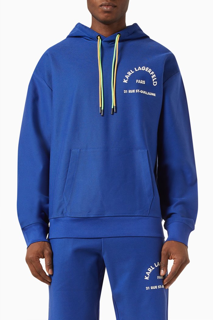 

Logo Hoodie in Fleece, Blue