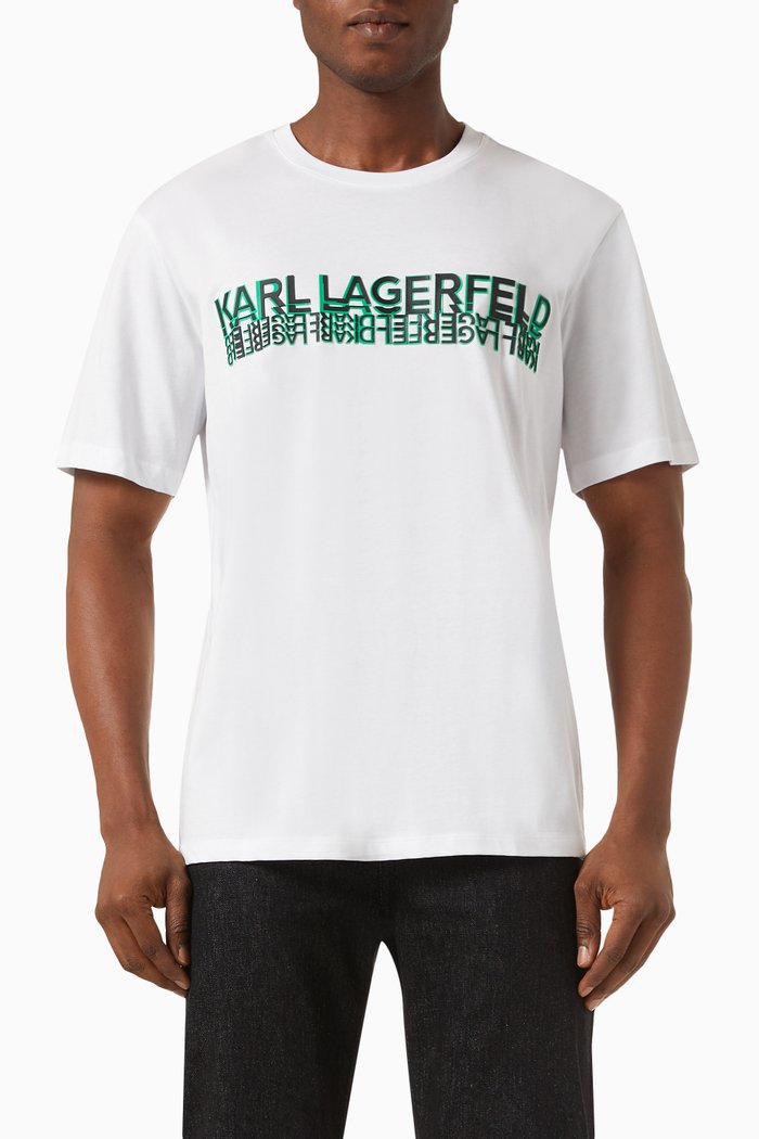 Logo T-shirt in Cotton Jersey, White