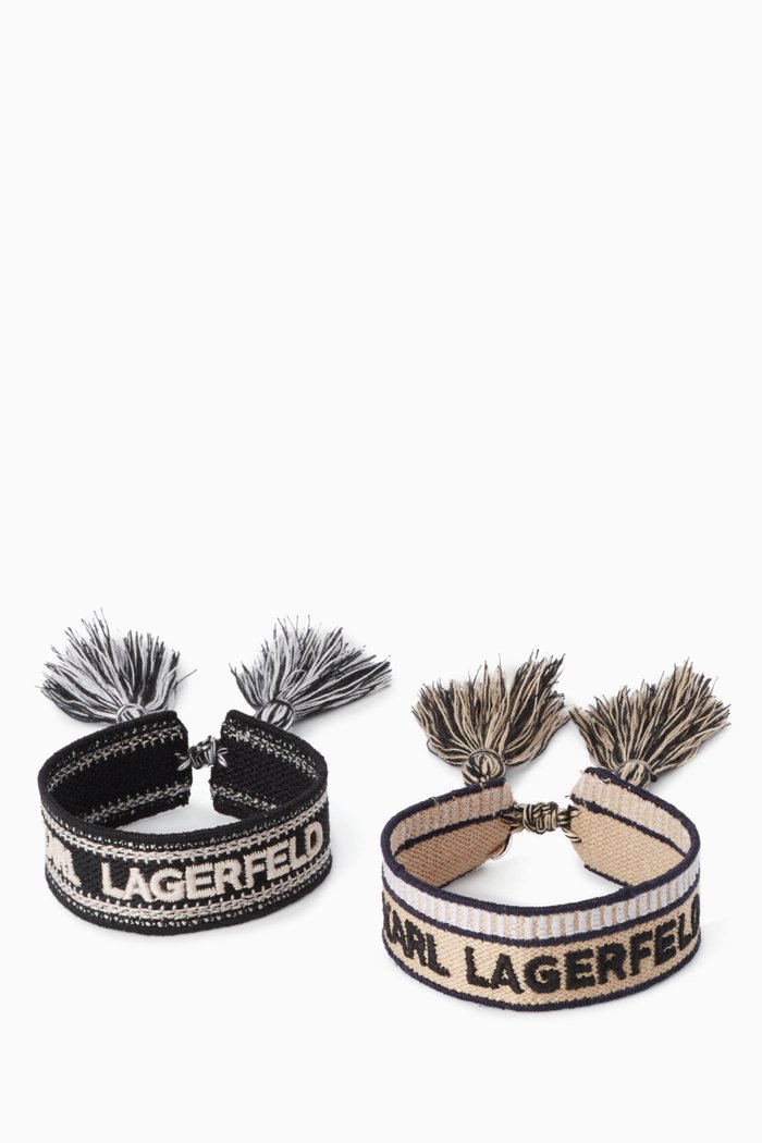 

K/Woven Logo Bracelets, Set of 2, Multicolour