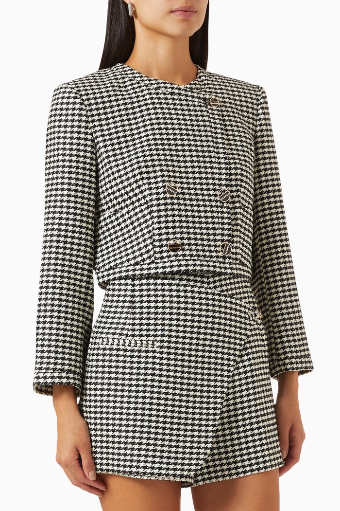 

Houndstooth Jacket, Black