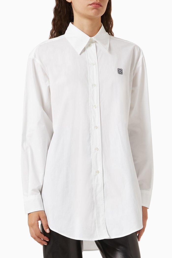 

Oversized Shirt in Cotton, White