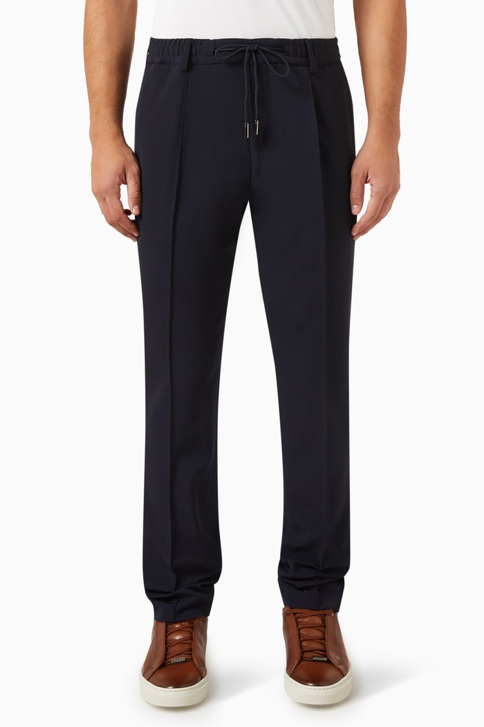 

Slim Fit Pants in Virgin Wool, Blue