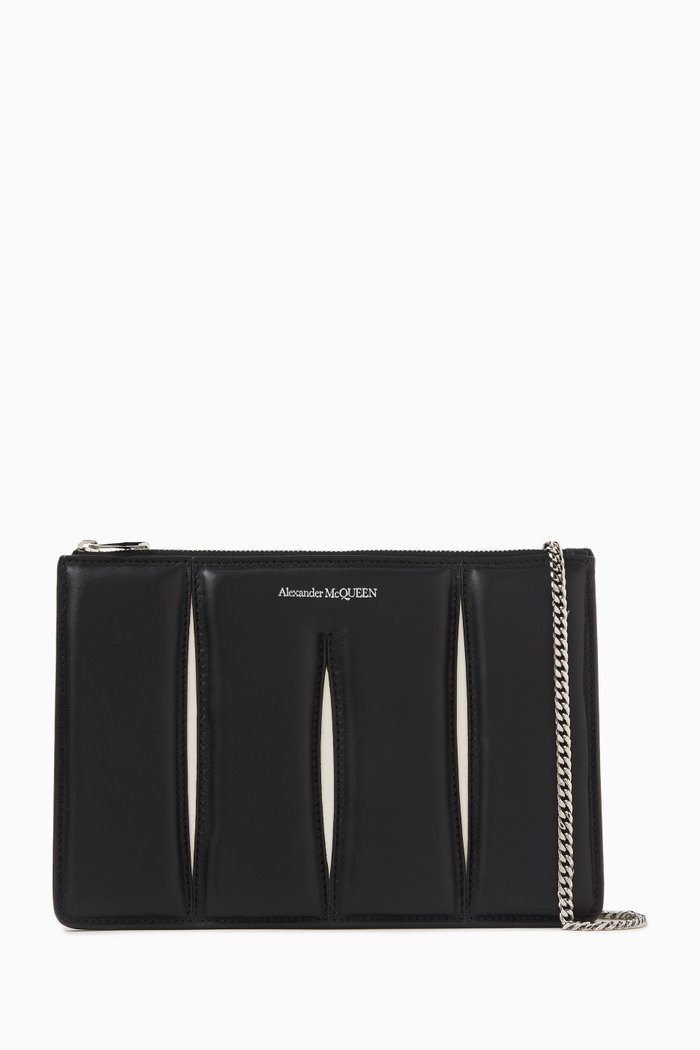 

The Slash Zip Coin Pouch in Leather, White