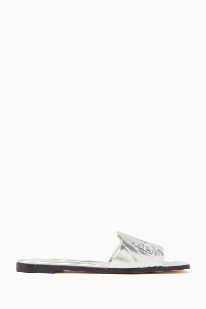

Logo-embossed Slide Sandals in Leather, Multicolour