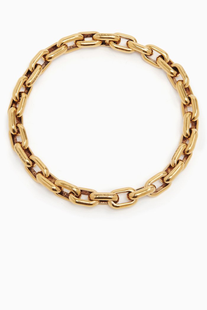 Peak Chain Necklace in Brass, Multicolour