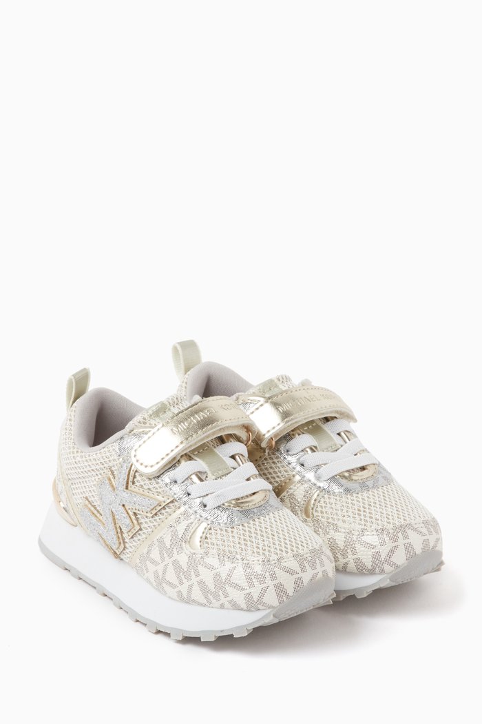 Billie Dash Sneakers in Synthetic Leather, Silver