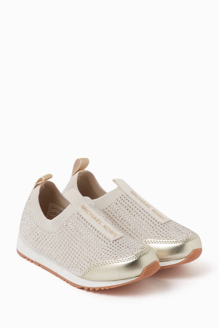 

Allie Crystal-embellished Sock Sneakers in Textile, Neutral