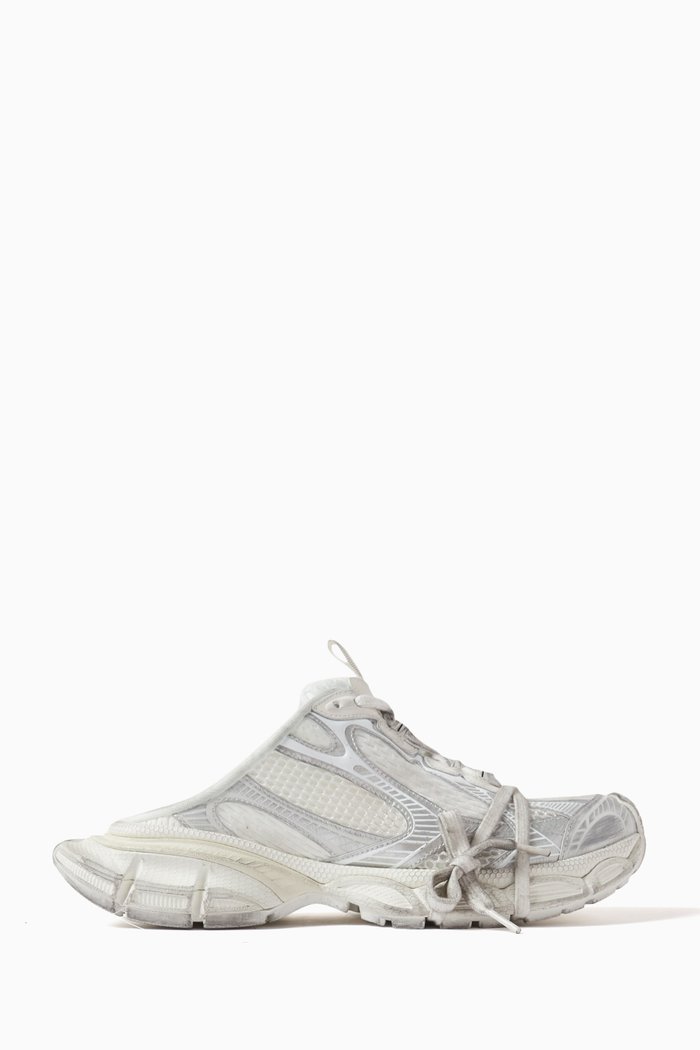 

3XL Mules in Mesh, White