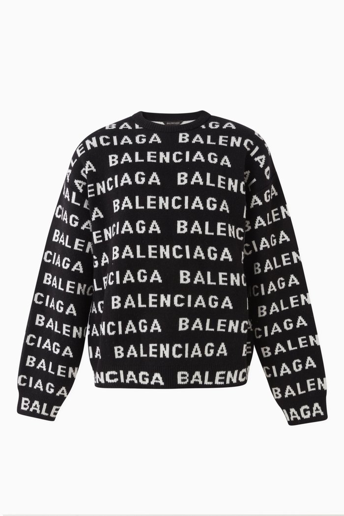 

Horizontal Allover Sweater, Black