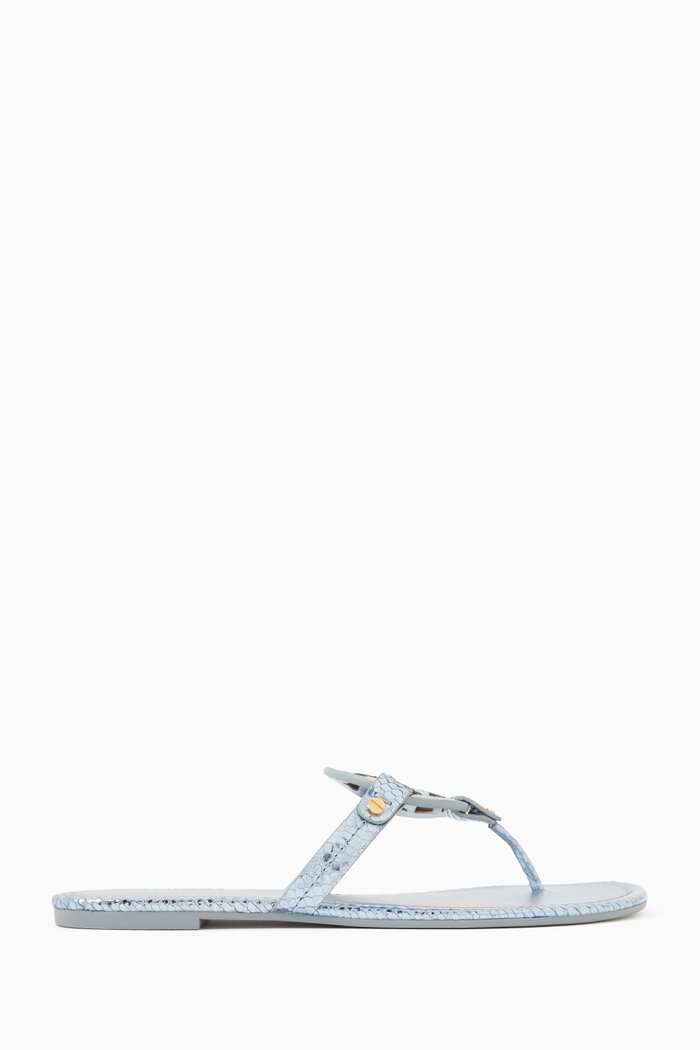 

Miller Logo Sandals in Leather, Blue