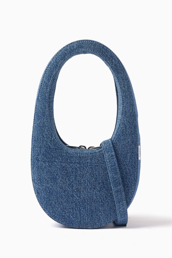 

Mini Swipe Bag in Denim, Blue