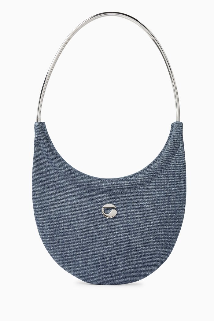 

Ring Swipe Shoulder Bag in Denim, Blue
