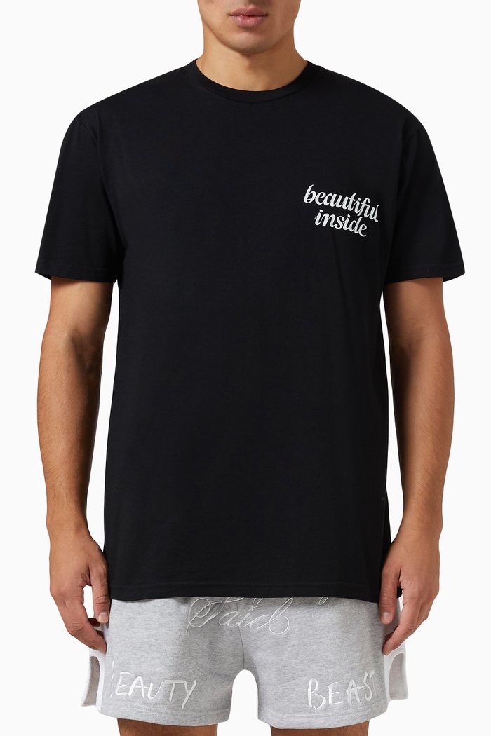 Logo T-shirt in Cotton Jersey, Black