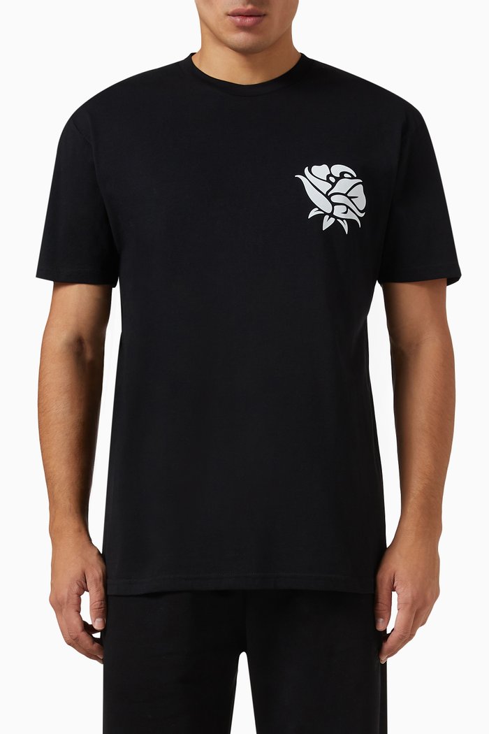

Rose T-shirt in Cotton Jersey, Black