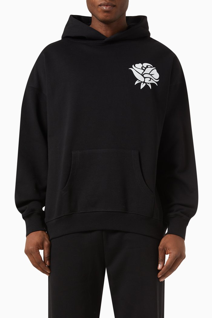 

Rose Hoodie in Cotton, Black