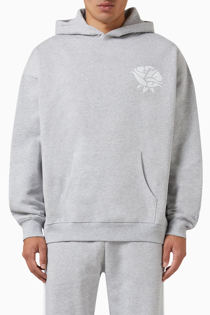 

Rose Hoodie in Fleece, Grey