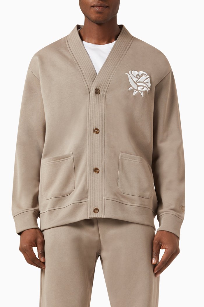 

Jiu Jitsu Rose Cardigan in Cotton, Neutral