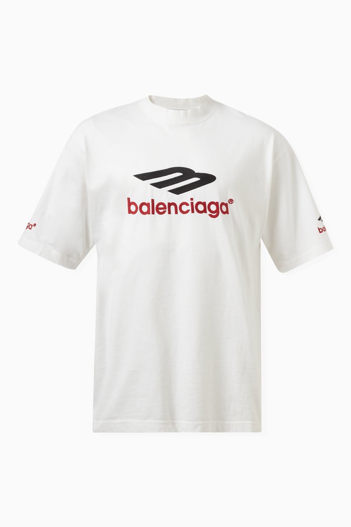 

3B Sports Icon Medium-fit T-Shirt in Vintage Jersey, White