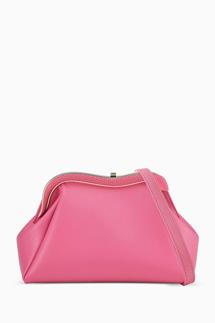 

Small Serpentine Pouch in Calfskin Leather, Pink