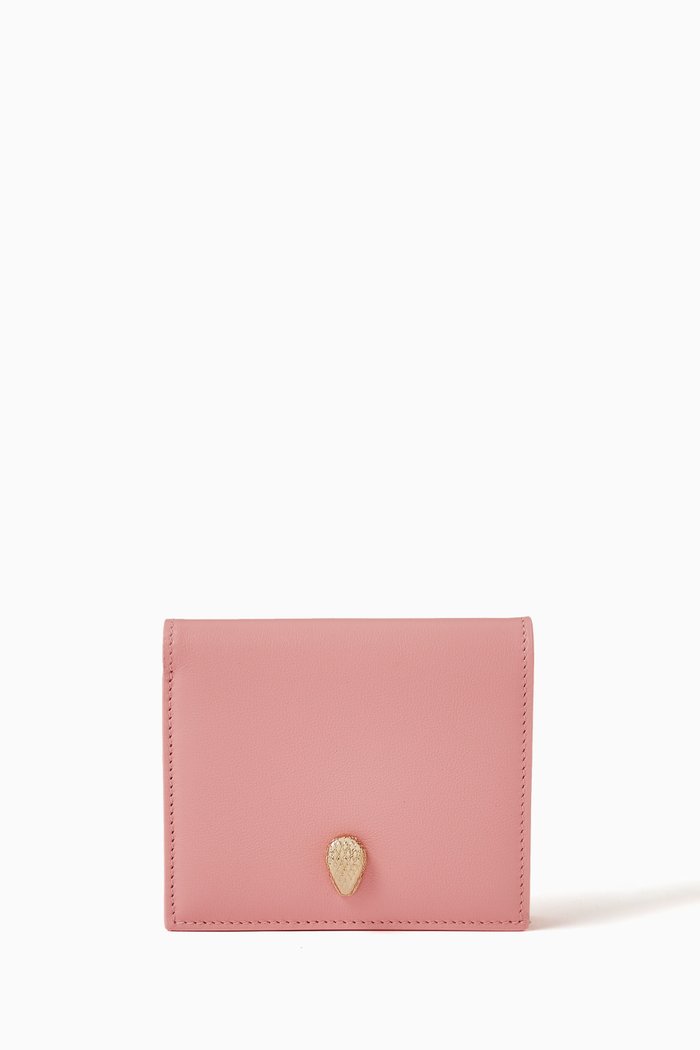 

Serpenti Forever Bi-fold Wallet in Calf Leather, Pink