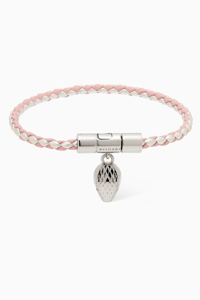 

Serpenti Forever Bracelet in Leather, Pink