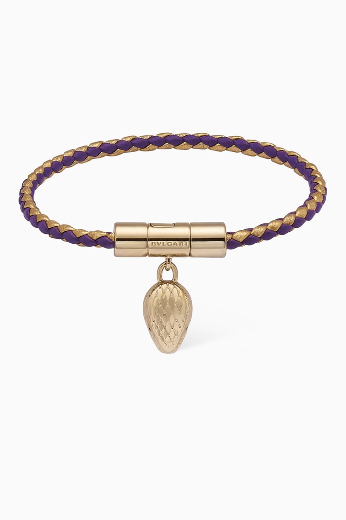 

Serpenti Forever Bracelet in Leather, Purple