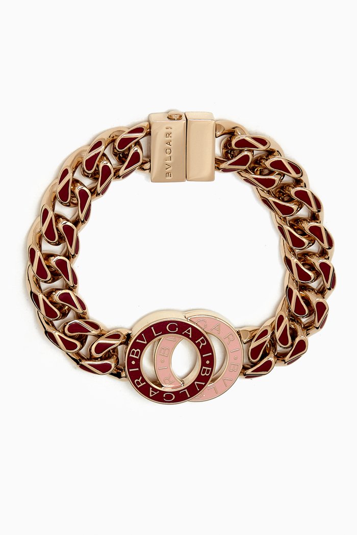 

BULGARI BULGARI Maxi Chain Bracelet in Brass, Pink