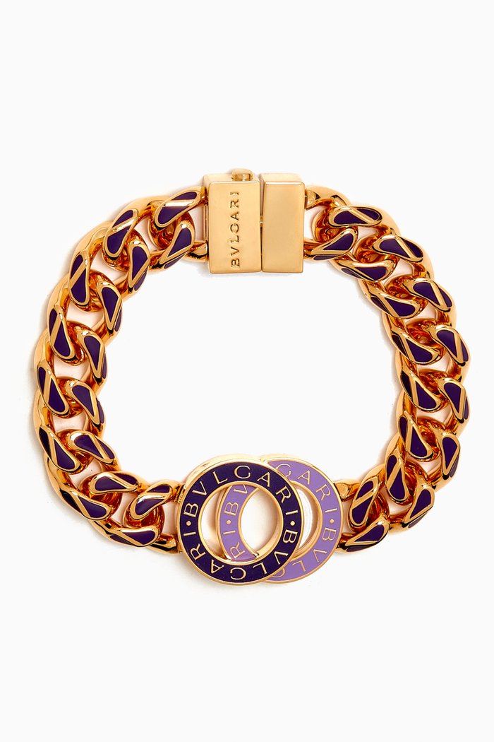 

BULGARI BULGARI Maxi Chain Bracelet in Brass, Purple