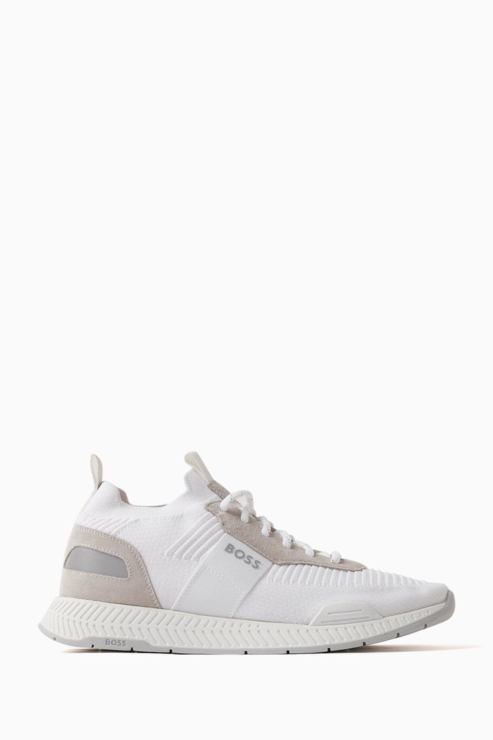 

Titanium Runn Sneakers in Knit Textile, White