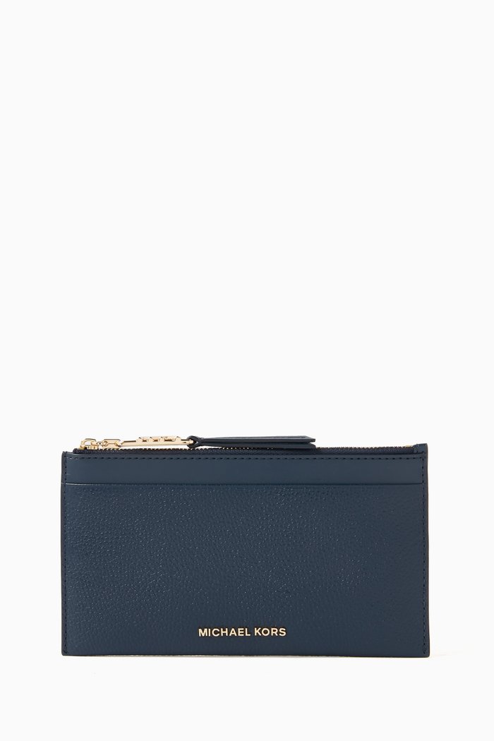 

Empire Card Holder in Leather, Blue