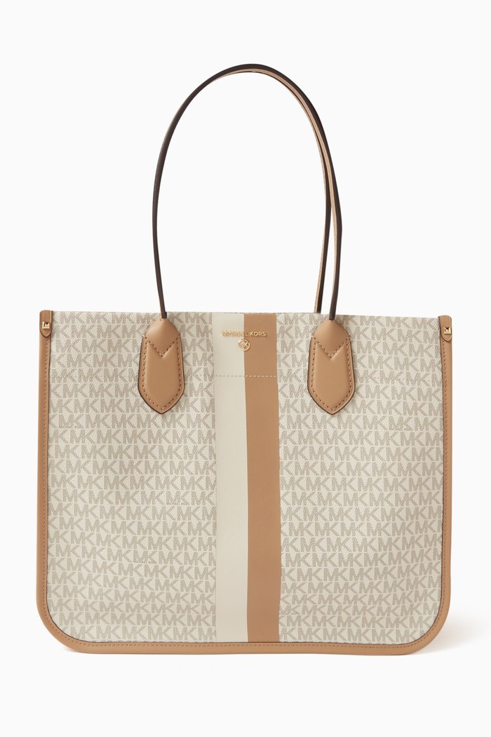 

Large Heidi Tote Bag in Signature Monogram Canvas, Multicolour