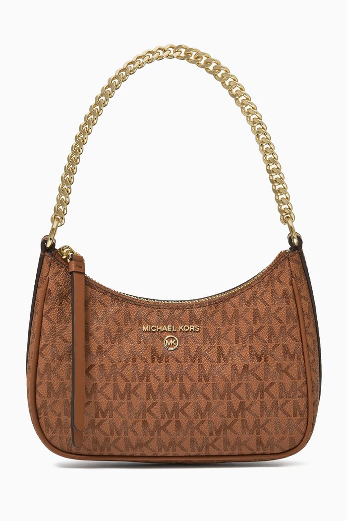 

Small Jet Set Charm Bag in Signature Monogram Canvas, Brown
