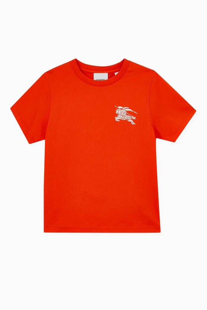 Logo T-shirt in Cotton, Orange