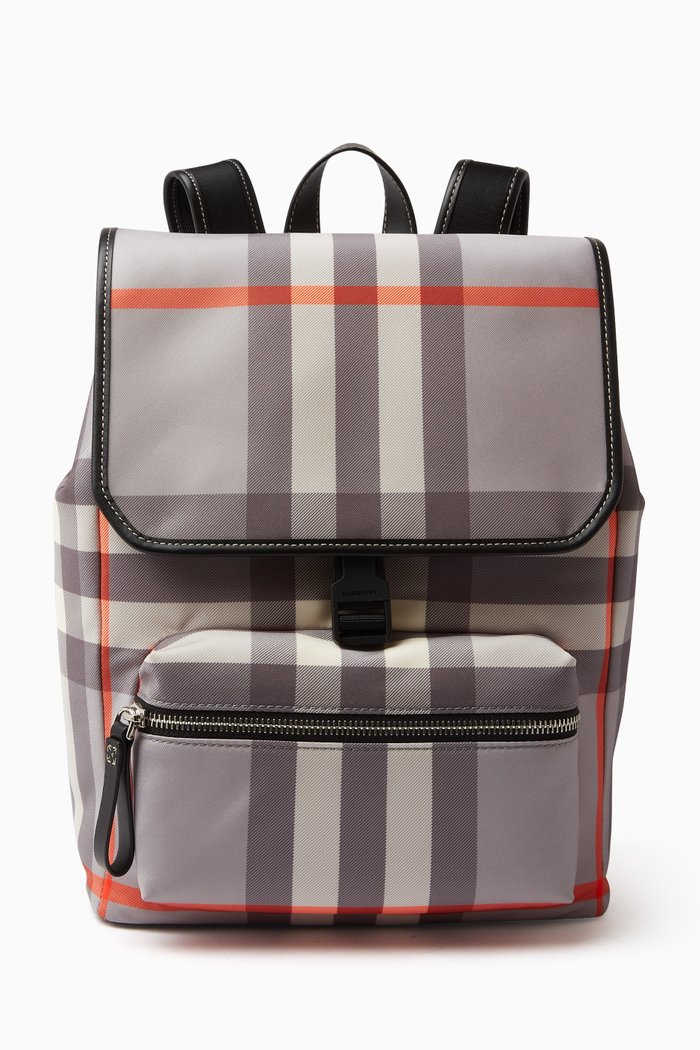 

Checkered Backpack, Grey