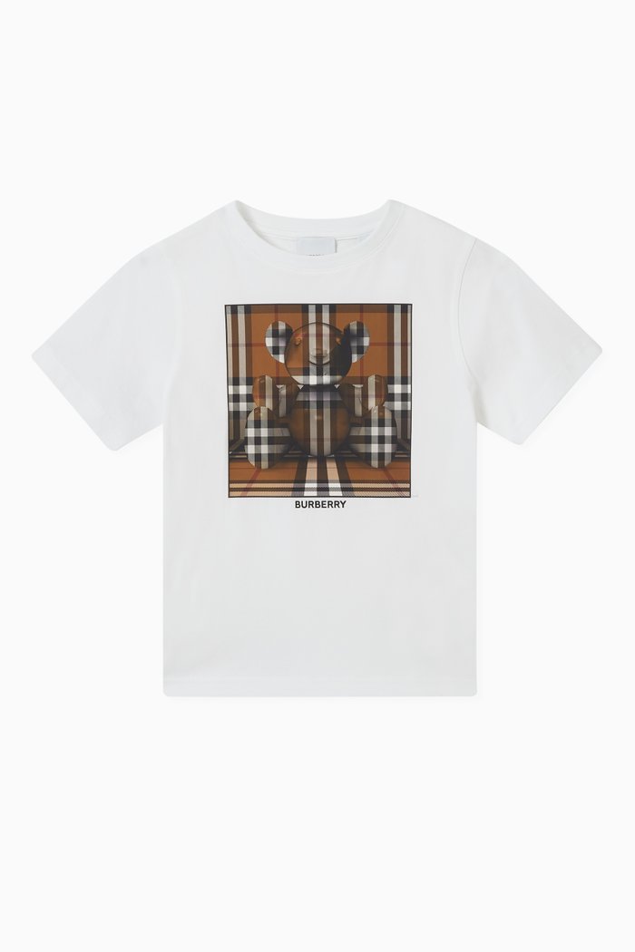 

Teddy-print T-shirt in Cotton, White