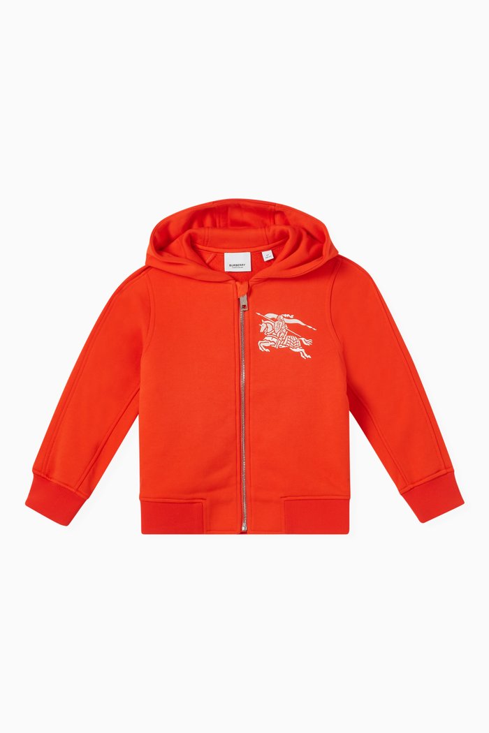 

Logo-embroidered Hoodie in Cotton, Orange