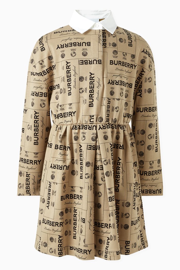 

Edwina Logo Shirt Dress in Cotton, Neutral