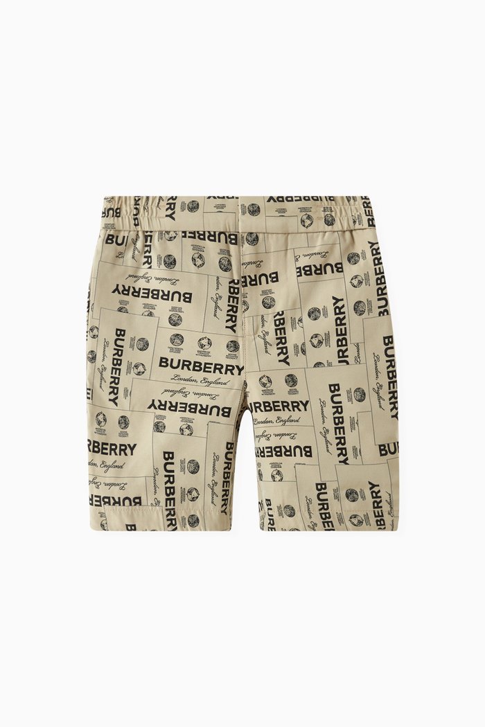 

Logo-print Bermuda Shorts in Cotton, Neutral