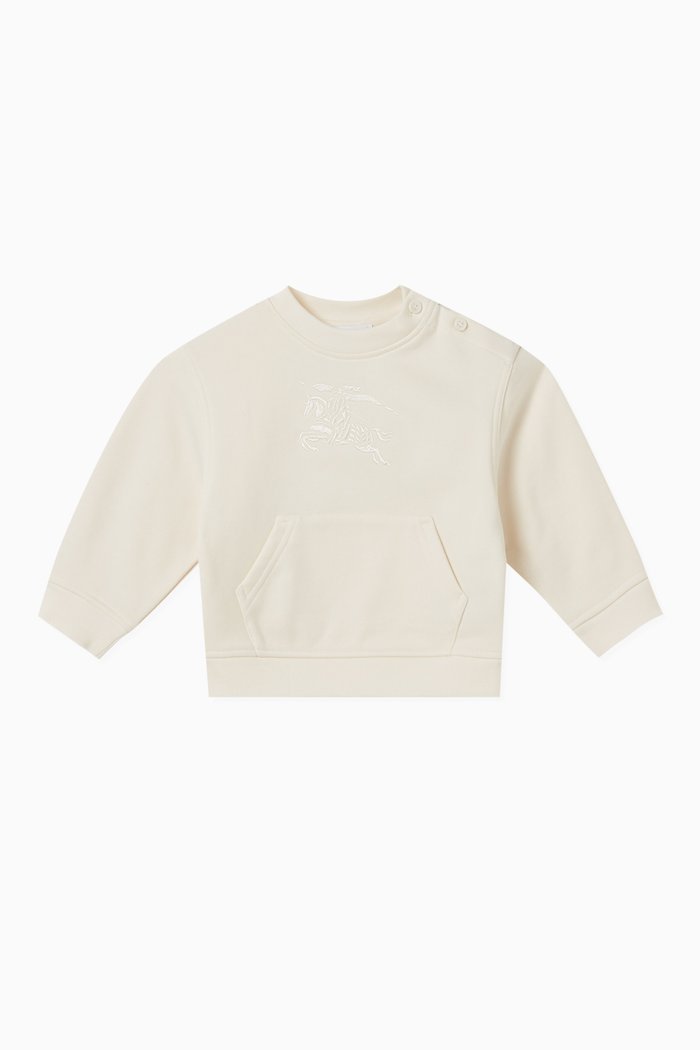 

Logo-embroidered Sweatshirt in Cotton, Neutral