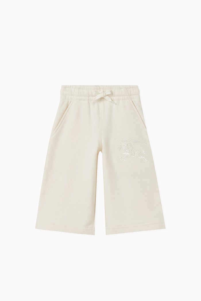 Logo-embroidered Sweatpants in Cotton, Neutral