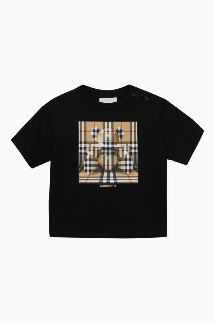 

Graphic Logo Print T-shirt in Cotton, Black