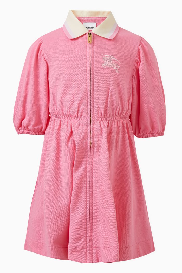 

Logo Dress in Cotton, Pink