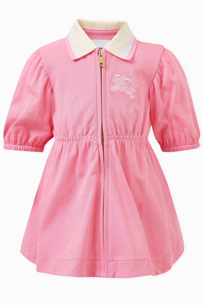 

Logo Dress in Cotton, Pink